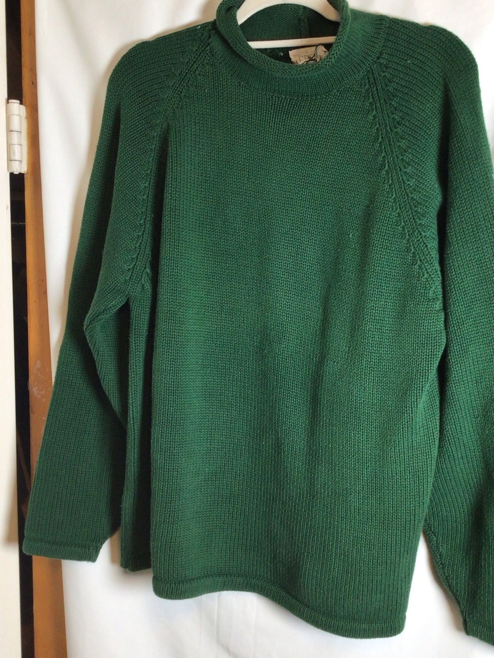 J.Crew Vintage rolled neck 100% cotton sweater SZ M # collectors item